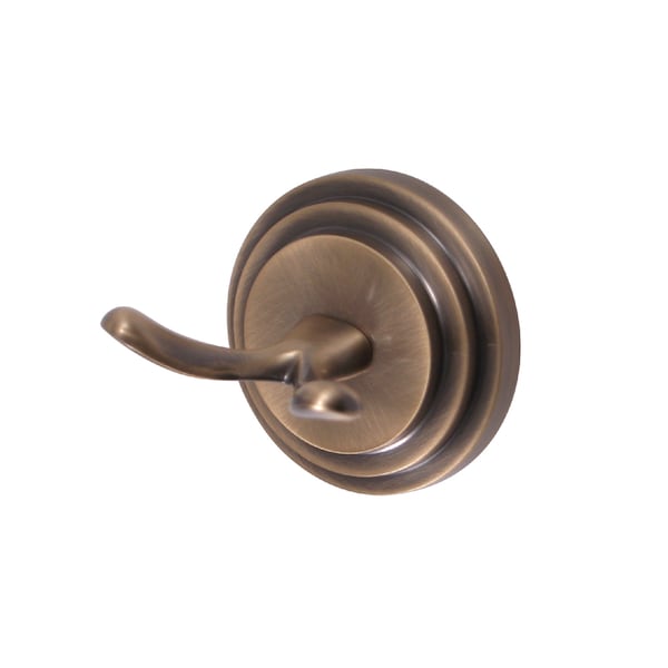 Milano Robe Hook, Antique Brass